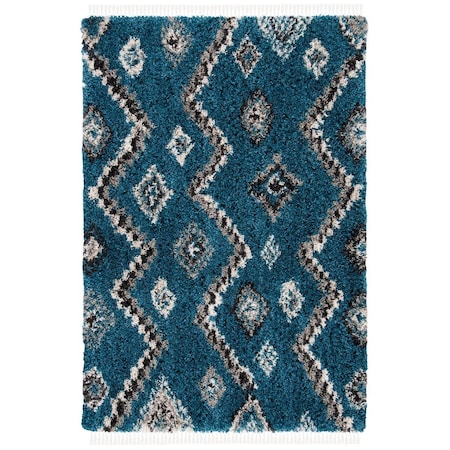 Safavieh 11 x 15 ft. Morocco Global Rectangle Area Rug Blue & Grey MRC987M-8
